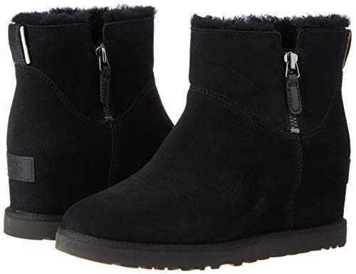 UGG Classic Femme Zip Mini, Botas clásicas Mujer, Black, 39 EU