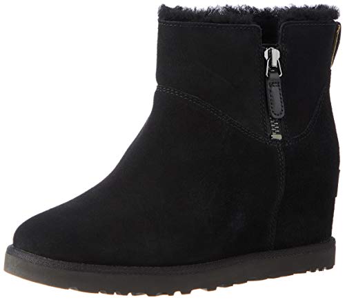 UGG Classic Femme Zip Mini, Botas clásicas Mujer, Black, 39 EU