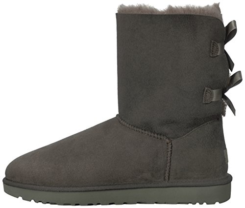 UGG Female Bailey Bow II Classic Boot, Grey, 38 EU
