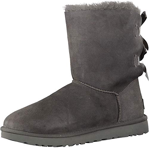 UGG Female Bailey Bow II Classic Boot, Grey, 38 EU