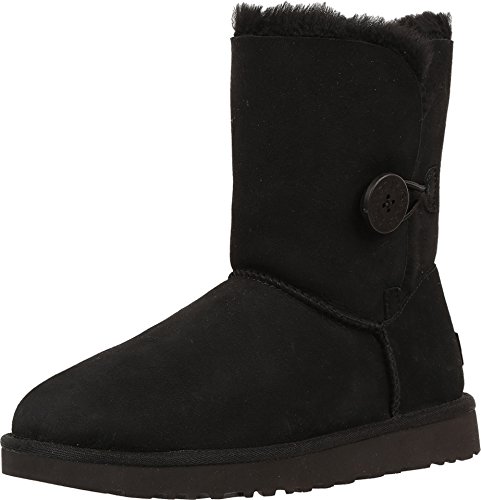 UGG Female Bailey Button II Classic Boot, Black, 7 (UK)