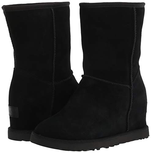 UGG Female Classic Femme Short Classic Boot, Black, 3 (UK),36(EU)