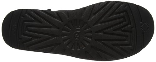 UGG Female Classic Mini Leather Classic Boot, Black, 5 (UK)