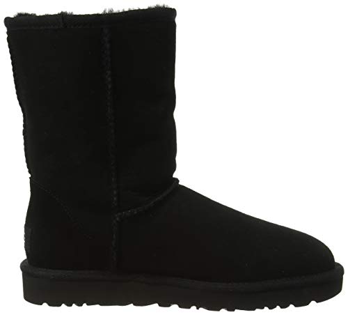 UGG Female Classic Short II Classic Boot, Black, 6 (UK)