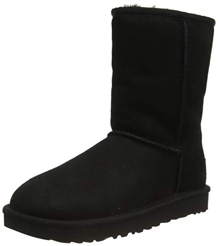 UGG Female Classic Short II Classic Boot, Black, 6 (UK)