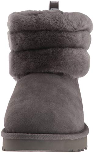 UGG Female Fluff Mini Quilted Classic Boot, Charcoal, 5 (UK)