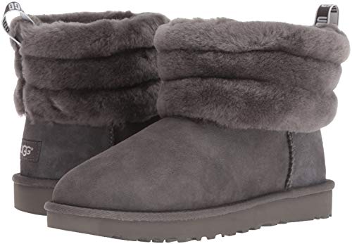UGG Female Fluff Mini Quilted Classic Boot, Charcoal, 5 (UK)