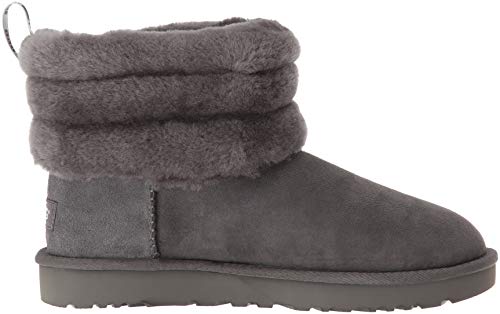 UGG Female Fluff Mini Quilted Classic Boot, Charcoal, 5 (UK)