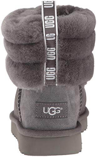 UGG Female Fluff Mini Quilted Classic Boot, Charcoal, 5 (UK)