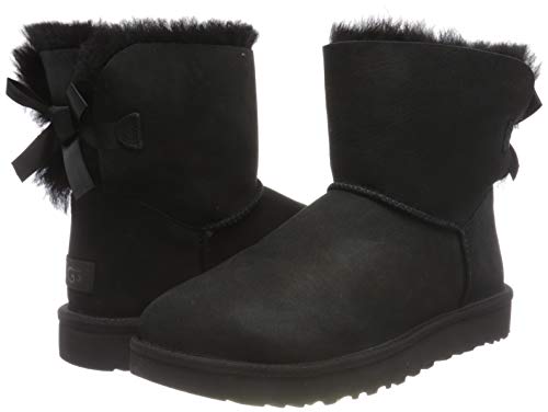 UGG Female Mini Bailey Bow II Classic Boot, Black, 4 (UK)