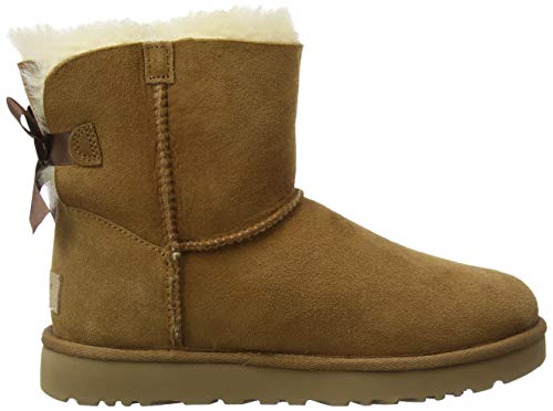 UGG Female Mini Bailey Bow II Classic Boot, Chestnut, 4 (UK)