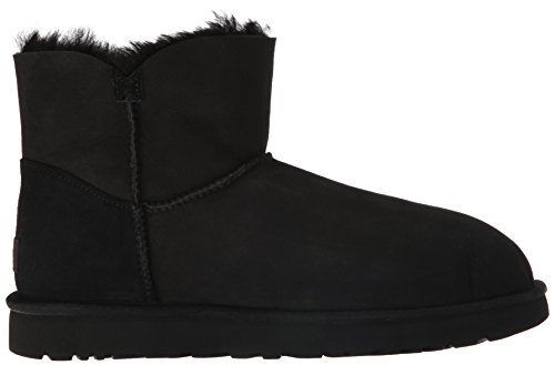 UGG Female Mini Bailey Button II Classic Boot, Black, 6 (UK)