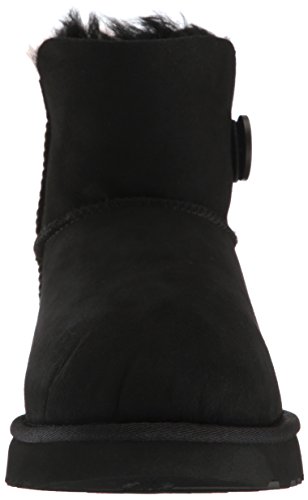 UGG Female Mini Bailey Button II Classic Boot, Black, 6 (UK)