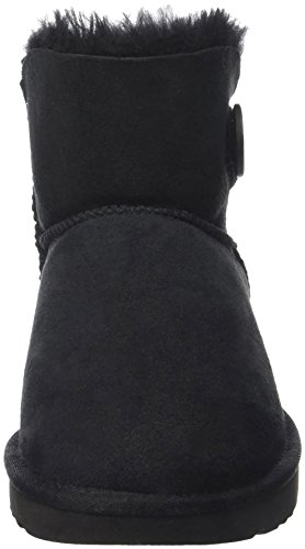 UGG Female Mini Bailey Button II Classic Boot, Black, 8 (UK)