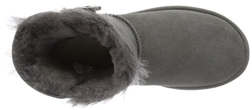 UGG Female Mini Bailey Button II Classic Boot, Grey, 8 (UK)