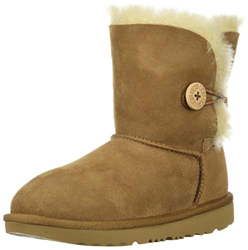 UGG Kid's Female Bailey Button II Classic Boot, Chestnut, 12 (UK)