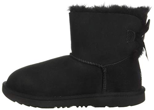 UGG Mini Bailey Bow II, Bota sin Cordones Niñas, Black, 28 EU