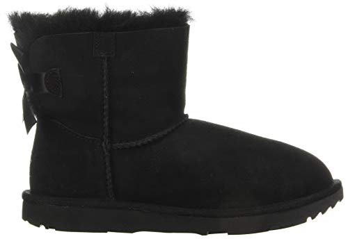 UGG Mini Bailey Bow II, Bota sin Cordones Niñas, Black, 28 EU