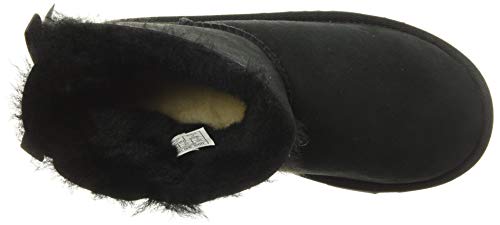 UGG Mini Bailey Bow II, Bota sin Cordones Niñas, Black, 28 EU