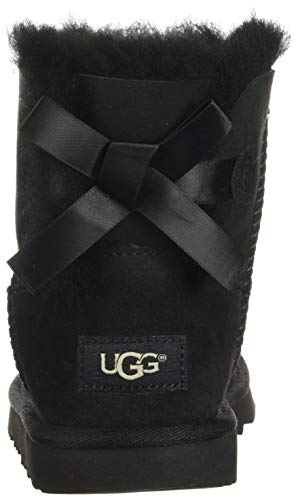 UGG Mini Bailey Bow II, Botas Cortas al Tobillo Niñas, Black, 30 EU