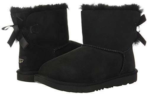 UGG Mini Bailey Bow II, Botas Cortas al Tobillo Niñas, Black, 30 EU