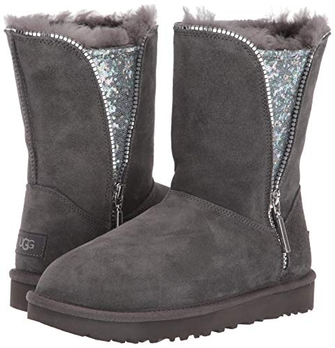 UGG W Classic Zip Boot, Mujer, Gris (Charcoal Chrc), 37 EU