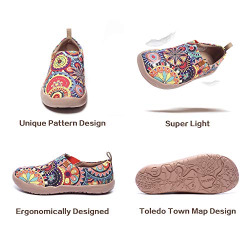 UIN Blanco Zapatillas Granada de Tinta el Naturalista Comodos Verano Planos Mujer Blossom 41