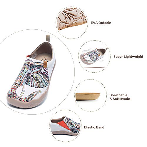 UIN Desigual Art Zapatos Casual comodas el naturalista imprimio Mujer, Lona,Vestir,Plano,Mocasines Verano,niña,señora, Zapatillas Viaje Seguridad
