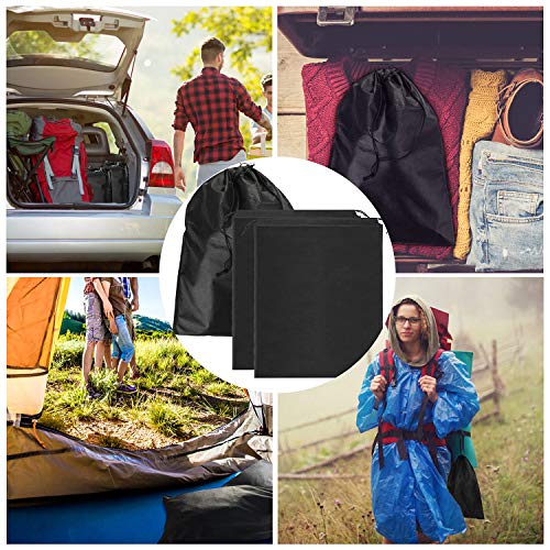 Ulikey 10 Pcs Bolsas de Zapatos, Zapatos de Viaje Bolso, A Prueba de Polvo No Tejidas, Portátil Bolsas para Zapatos Plegable, 35 x 45 cm(Negro)