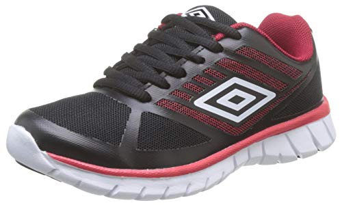Umbro Lever Jr, Zapatillas de Running Hombre, Negro (Black/White/Red 137), 36 EU