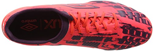 Umbro UX Accuro Pro HG, Botas de fútbol Hombre, (Fiery Coral/Winter Bloom), 44 EU