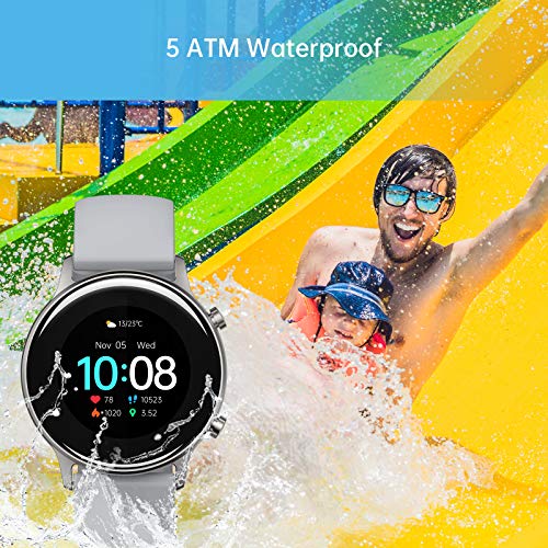 UMIDIGI Urun S Smartwatch Mujer Hombre Reloj Inteligente con Monitoreo de Oxígeno en Sangre y Frecuencia Cardíaca, Seguimiento del Sueño, Reloj de Carrera Impermeable con 17 Modos Deportivos