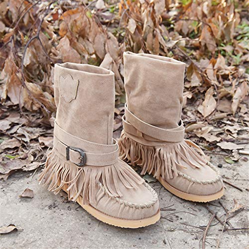 UMore Botas Altas Mujer Antideslizante Baratas Casual Primavera Otoño Invierno Rebajas Goticas Botas de Nieve Mujer Invierno Botines Calientes Trekking Aire Libre Muje Zapatos