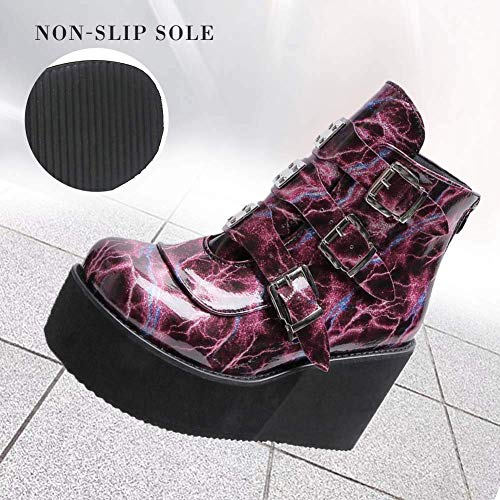 UMore Botines Chelsea para Mujer Botas Cortas al Tobillo Mujer Botas para Mujer, Botas Altas con Plataforma Motocicleta Botas para Mujer