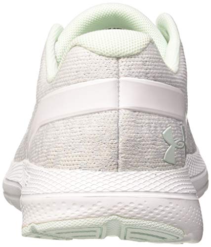 Under Armour Charged Impulse Knit, Zapatillas para Correr Mujer, Blanco Blanco Cristal Mar Azul 103, 37.5 EU