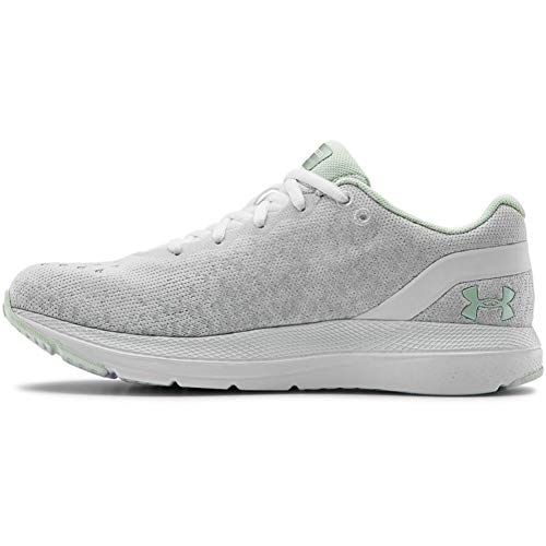 Under Armour Charged Impulse Knit, Zapatillas para Correr Mujer, Blanco Blanco Cristal Mar Azul 103, 37.5 EU