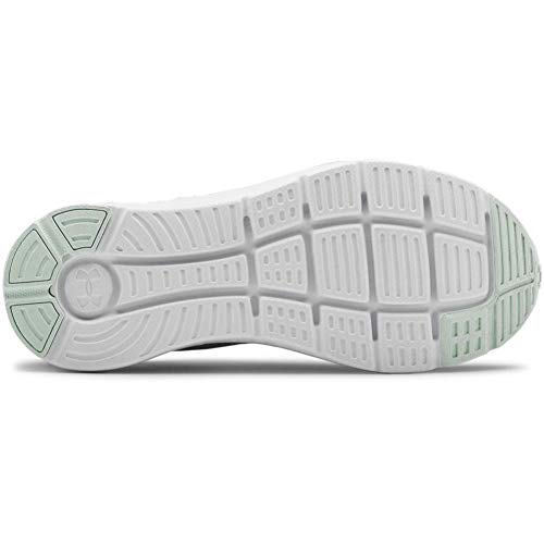Under Armour Charged Impulse Knit, Zapatillas para Correr Mujer, Blanco Blanco Cristal Mar Azul 103, 37.5 EU
