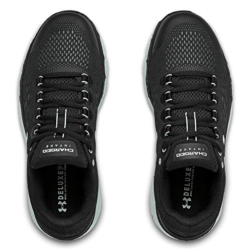 Under Armour Charged Intake 4, Zapatillas para Correr de Carretera Mujer, Cristal de mar Blanco Negro 004, 36.5 EU
