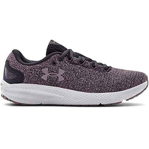 Under Armour Charged Pursuit 2 Twist, Zapatillas De Running Mujer, Blackout Purple/Halo Gris/Slate Purple (500), 38 EU