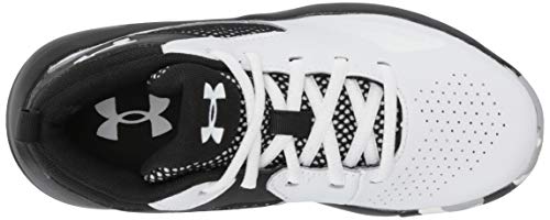 Under Armour Grade School Lockdown 5, Zapatillas de Baloncesto Unisex Adulto, Blanco Negro Blanco 100, 36.5 EU