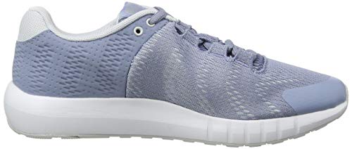Under Armour Micro G Pursuit, Zapatillas para Correr de Carretera Mujer, Lavado Azul Blanco Metálico Plata 402, 39 EU