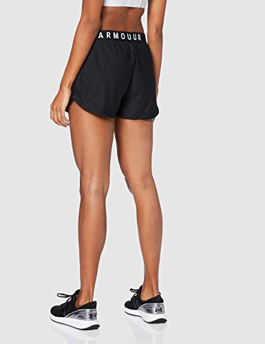 Under Armour Play Up Shorts 3.0 Corto, Mujer, Negro (Black/Black/White), S