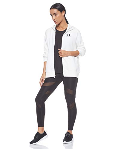 Under Armour Rival Parte Superior del Calentamiento, Mujer, Blanco, MD
