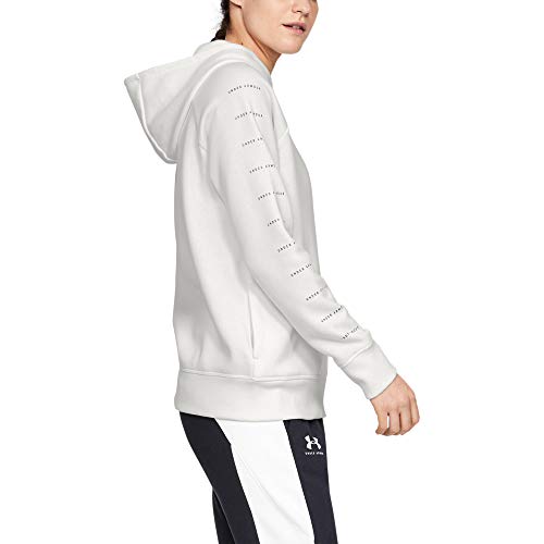 Under Armour Rival Parte Superior del Calentamiento, Mujer, Blanco, MD