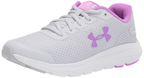 Under Armour Surge 2, Zapatillas para Correr de Carretera para Mujer, Halo Gris Blanco Exótico Bloom 104, 35.5 EU