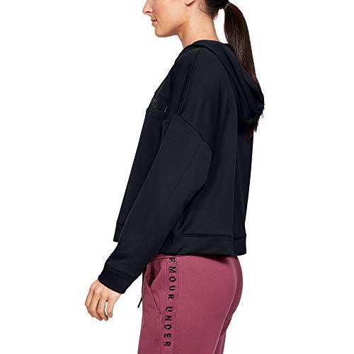 Under Armour Tech Terry Sudadera, Mujer, Negro, MD