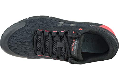 Under Armour UA Charged Rogue 2, Cómodo Calzado De Hombre, Zapatillas para Correr, Negro (Black/Versa Red/Black), 43 EU