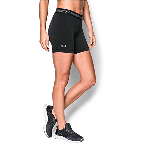 Under Armour UA HG Armour Middy Pantalón Corto, Mujer, Negro, XS