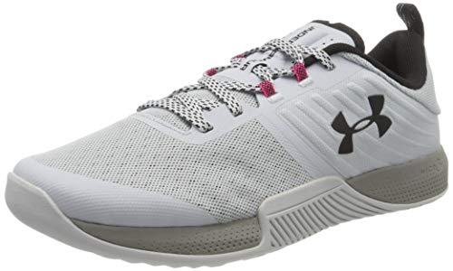 Under Armour UA TriBase Thrive, Zapatillas Deportivas para Interior Hombre, Gris (Halo Gray/Gravity Green/Black), 43 EU