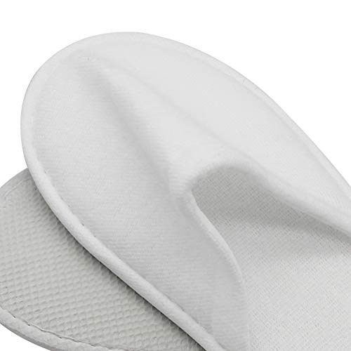 Uni-Wert 10 Pares de Zapatillas Desechables Unisex Zapatillas de SPA Zapatillas Antideslizantes Zapatillas de Hotel con Puntera Cerrada para Invitados, Viaje, Hogar, Baño